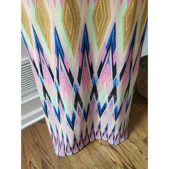 Multicolor Scoop Neck HalfSleeve Casual Maxi Dress - Picture 4 of 10